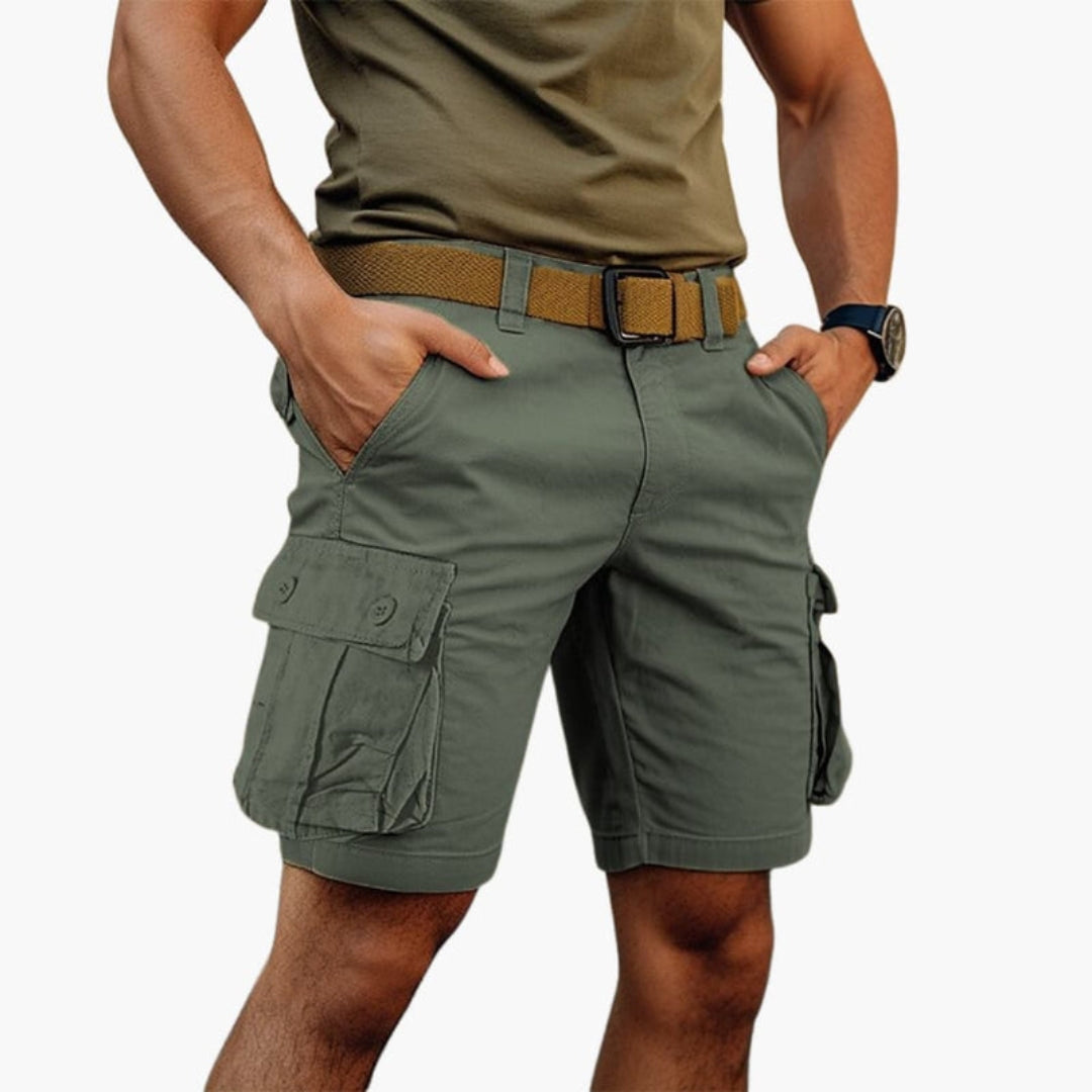 Short cargo homme avec fermeture zippée