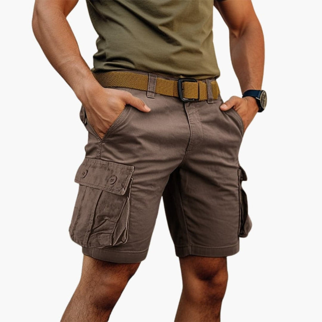 Short cargo homme avec fermeture zippée