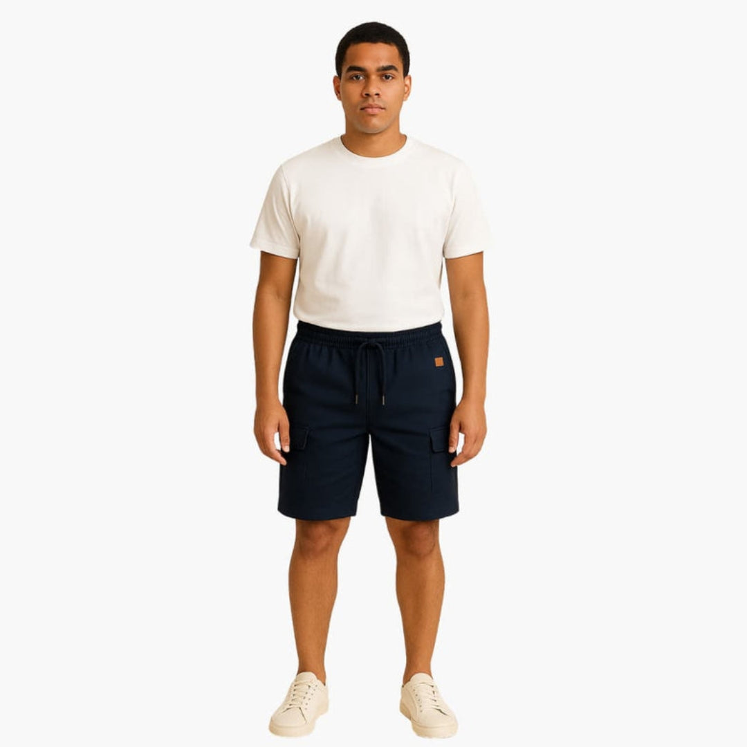 Short cargo homme avec poche à rabat