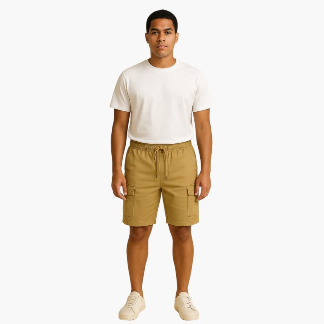 Short cargo homme avec poche à rabat