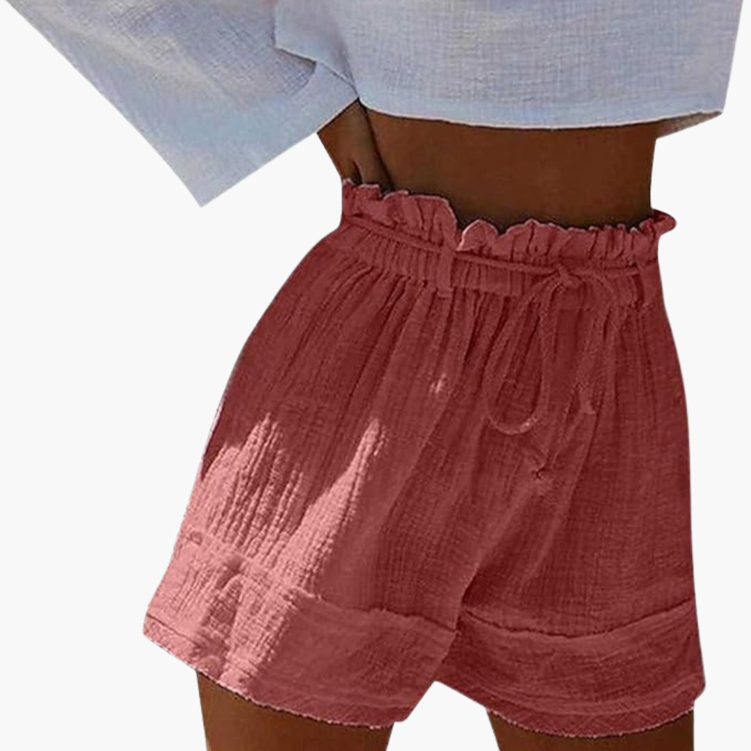 Women's Short Summer Pants with Elastic Waistband