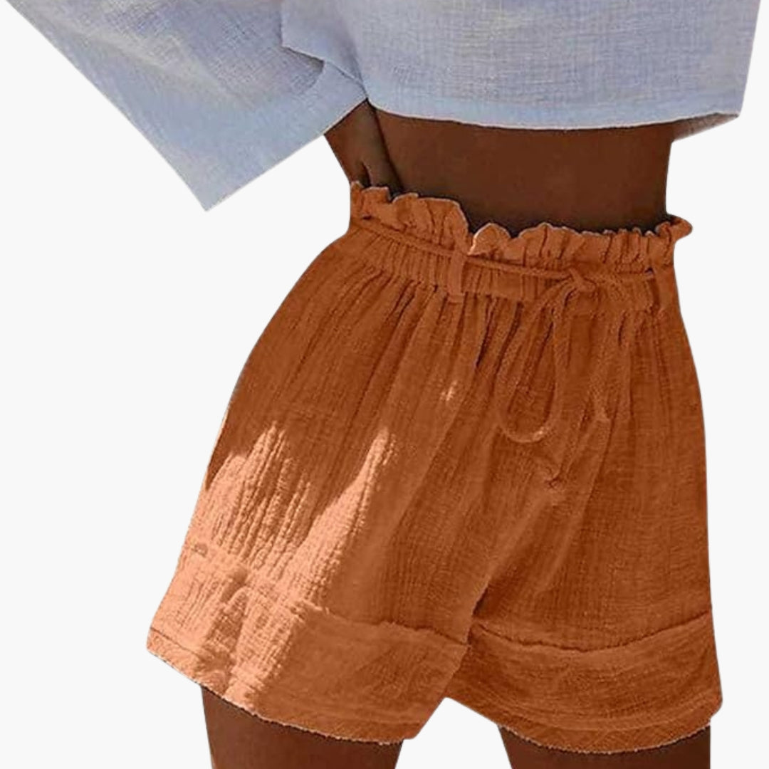 Women's Short Summer Pants with Elastic Waistband