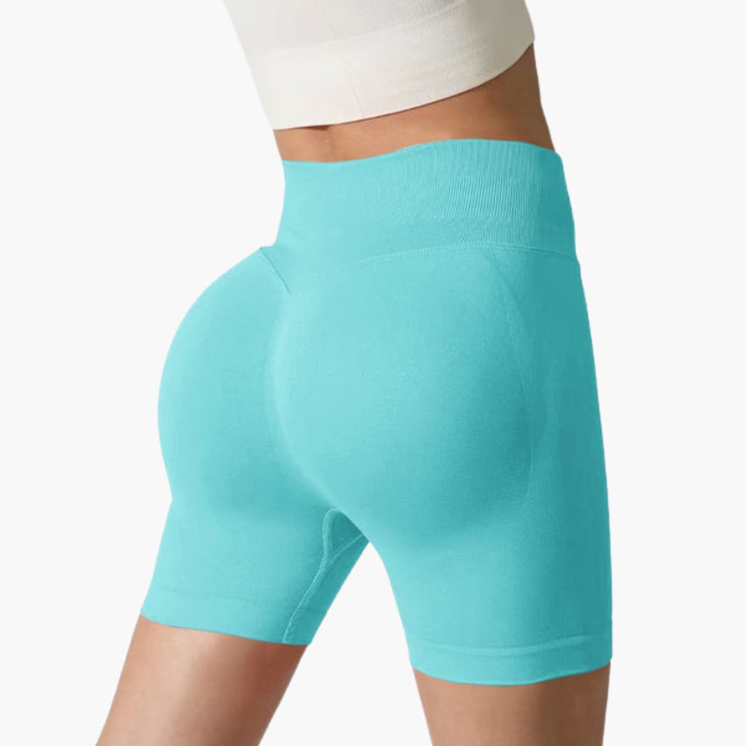 Short de sport femme taille haute à coupe ajustée