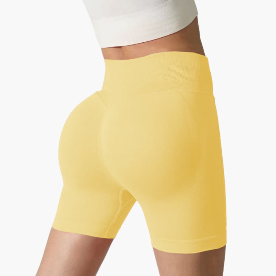 Short de sport femme taille haute à coupe ajustée
