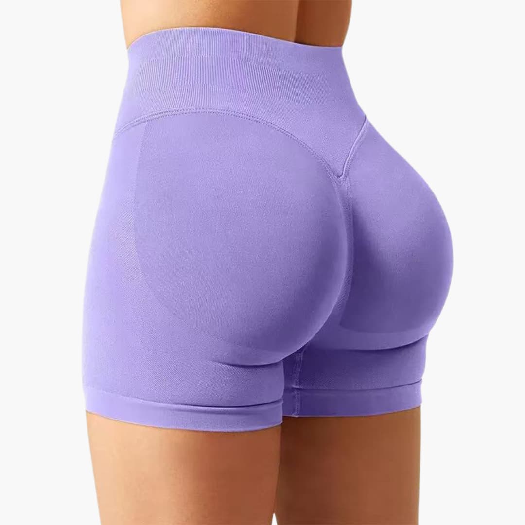 Short de sport femme taille haute à coupe ajustée