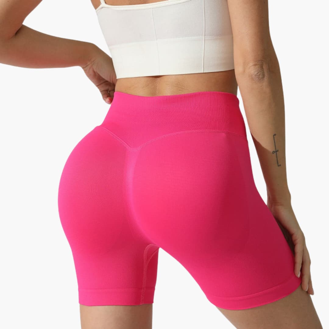 Short de sport femme taille haute à coupe ajustée