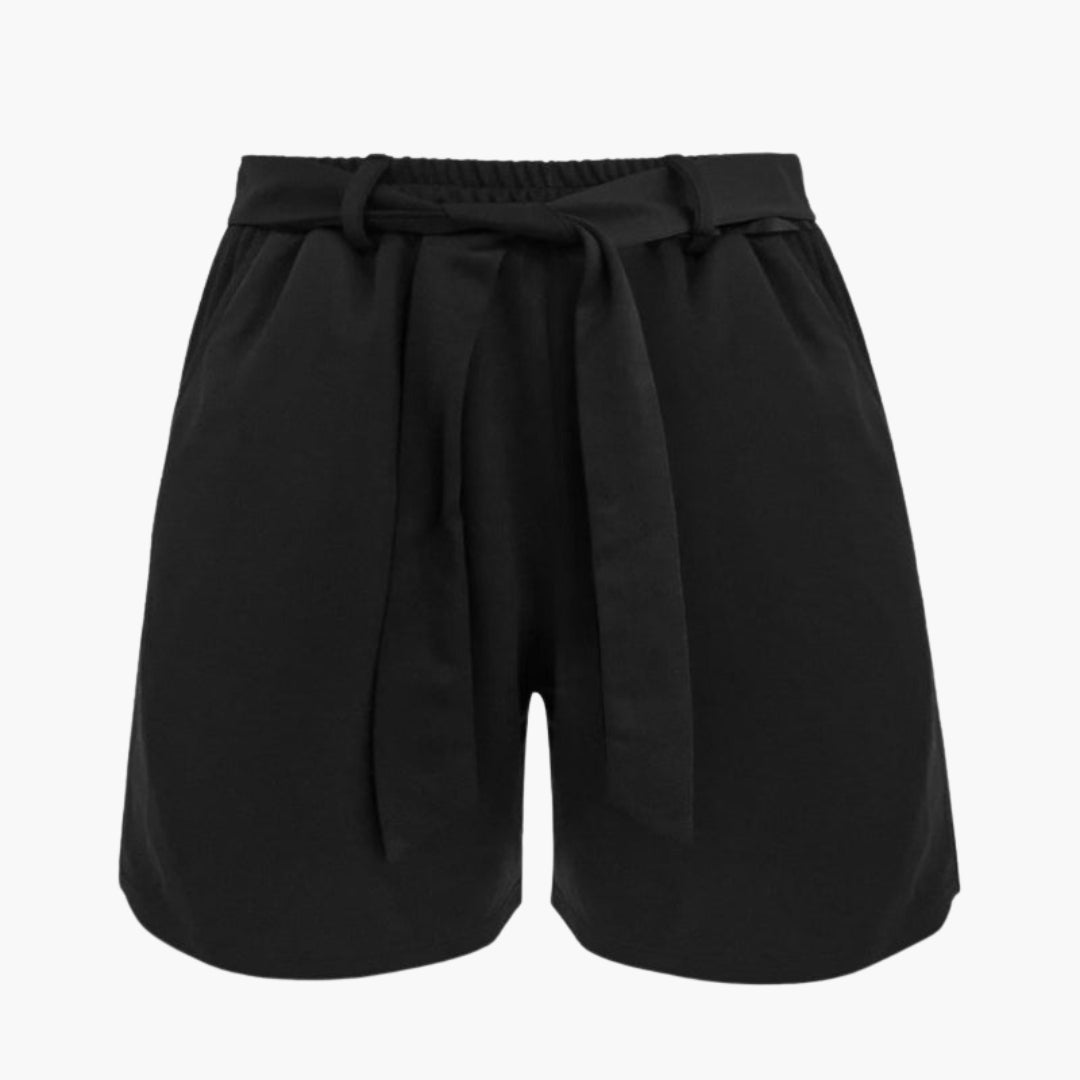 Kort kjole til kvinder med elastisk talje og bindebånd