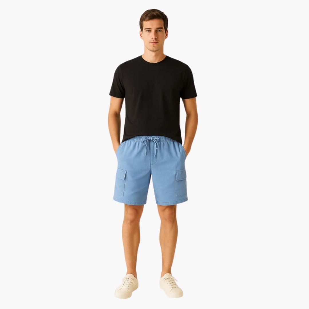 Short homme avec cordon de serrage et poches cargo