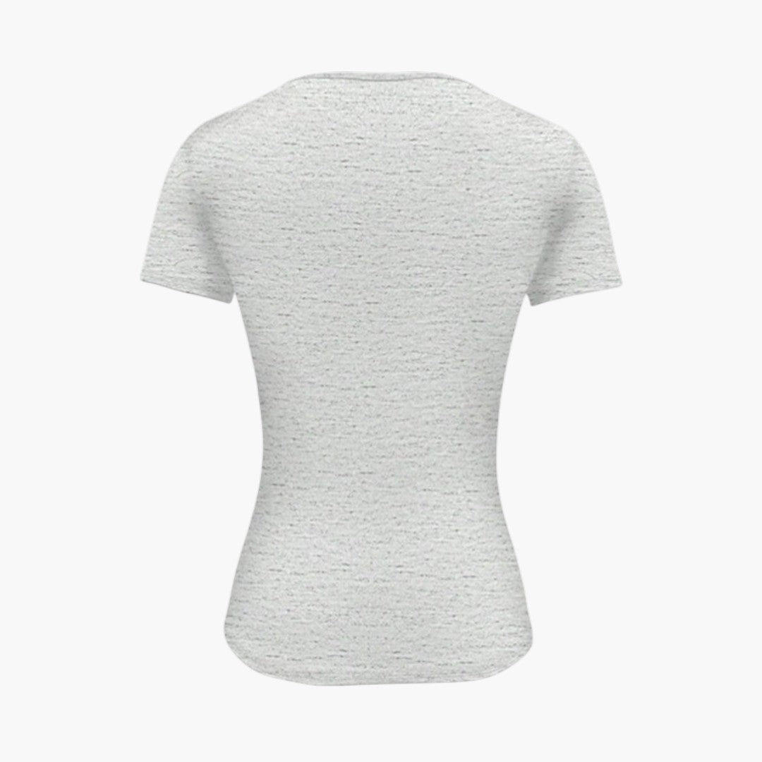 T-shirt til kvinder med rund hals og lige kant
