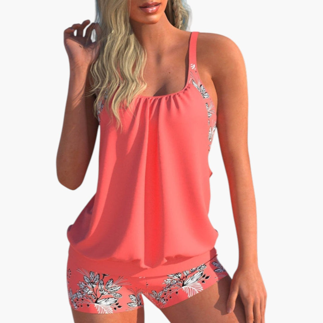 Tankini deux pièces femmes avec haut débardeur