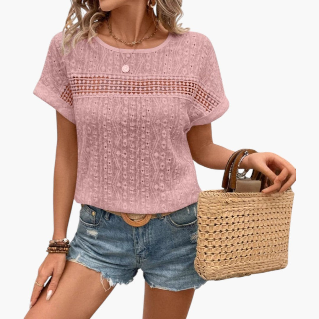 T-shirt voor dames met vleermuismouwen