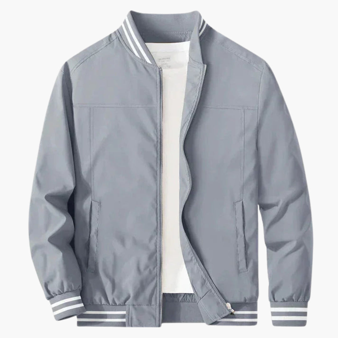 Veste Bombers pour Homme avec Poignets Côtelés et Fermeture Éclair