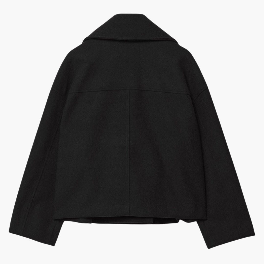 Veste Courte Femme à Deux Boutons et Col Revers