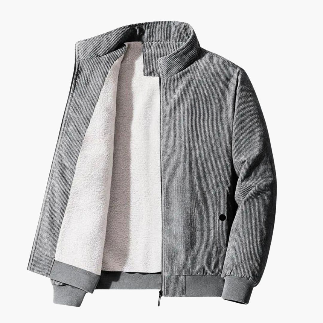 Veste Homme en Velours Côtelé avec Fermeture Zippée