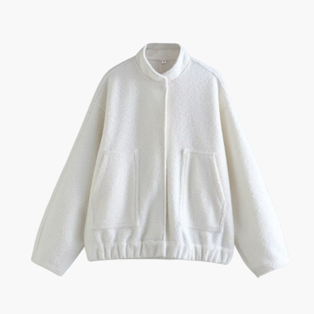 Veste bomber femme avec col montant et poches avant
