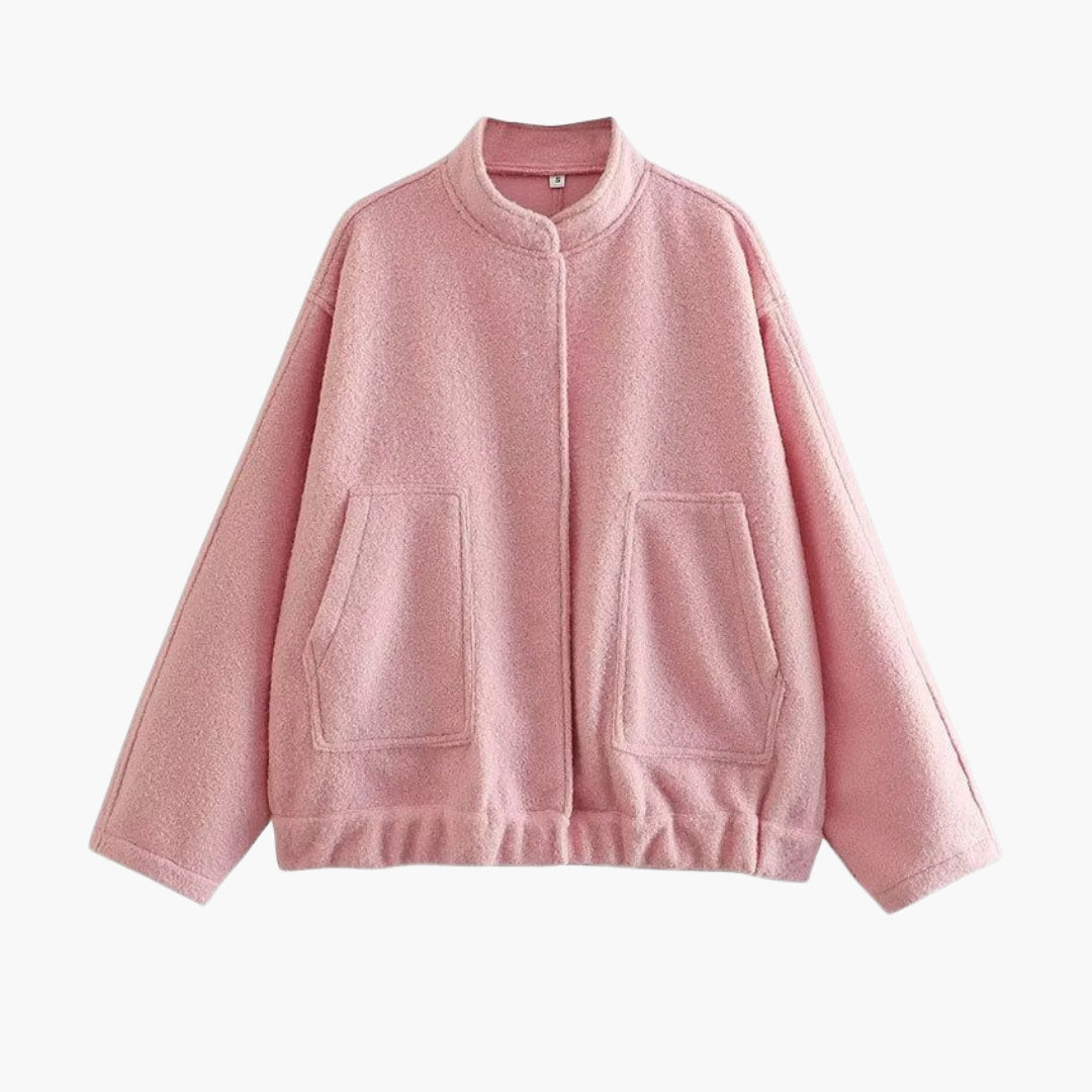 Veste bomber femme avec col montant et poches avant