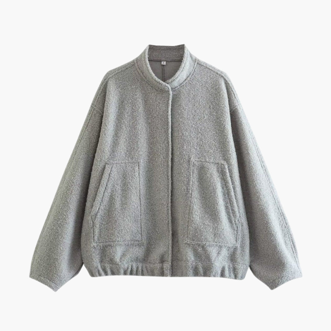 Veste bomber femme avec col montant et poches avant