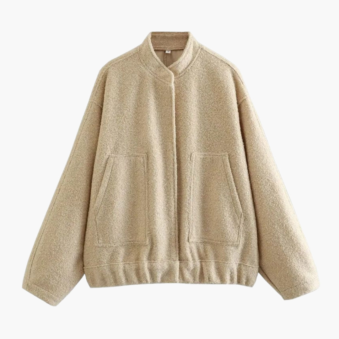 Veste bomber femme avec col montant et poches avant