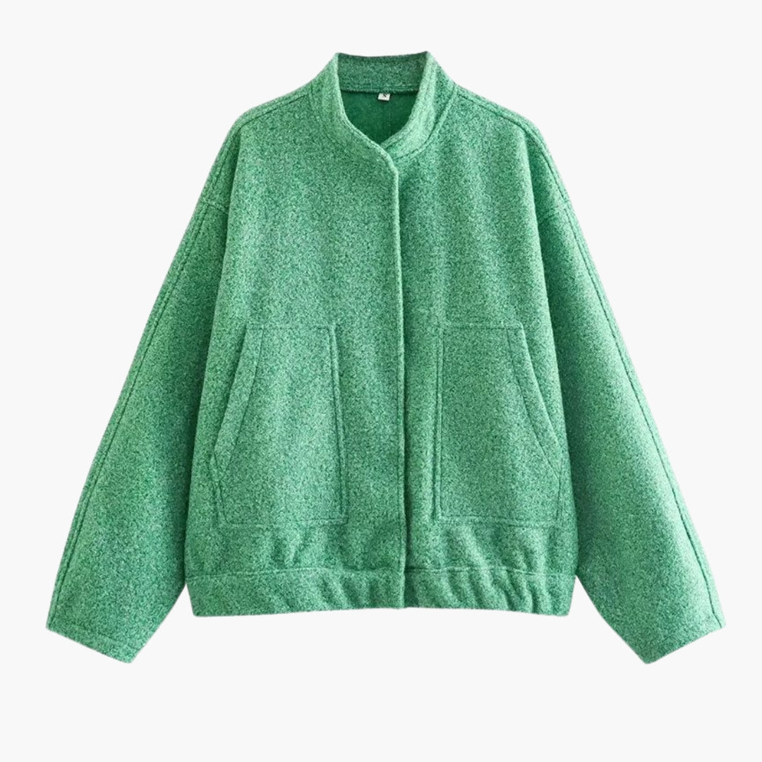 Veste bomber femme avec col montant et poches avant