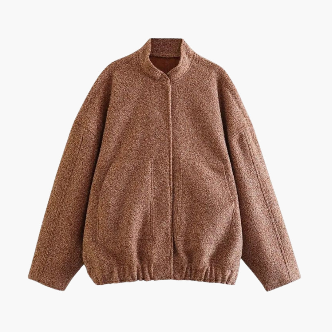 Veste bomber femme avec col montant et poches avant
