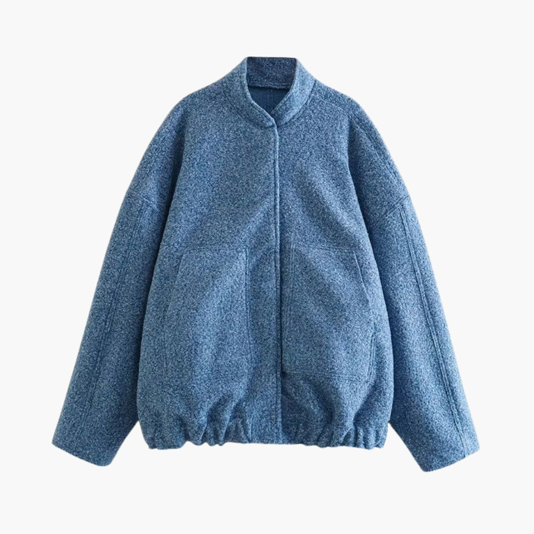 Veste bomber femme avec col montant et poches avant