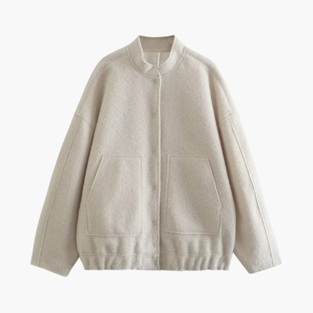 Veste bomber femme avec col montant et poches avant