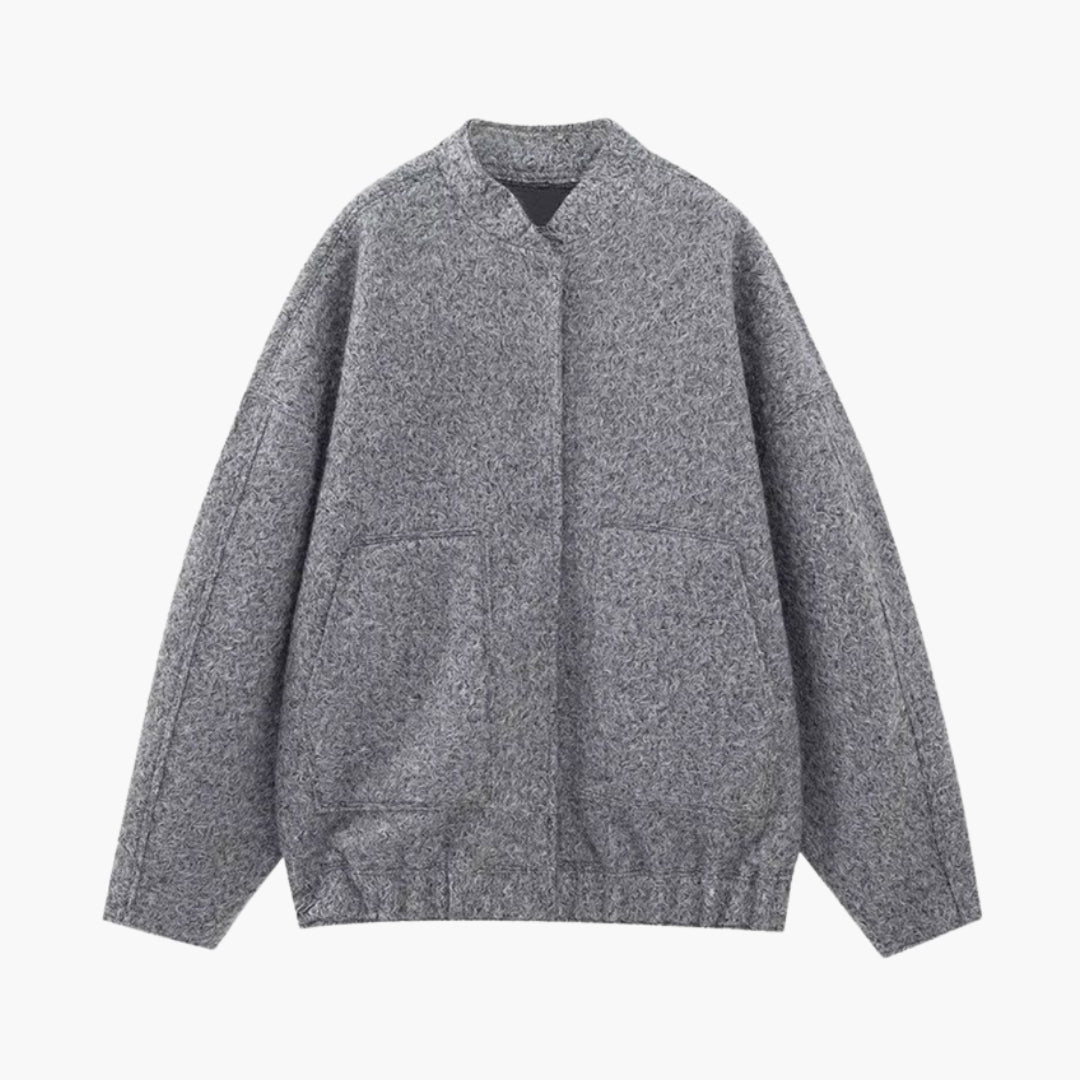 Veste bomber femme avec col montant et poches avant