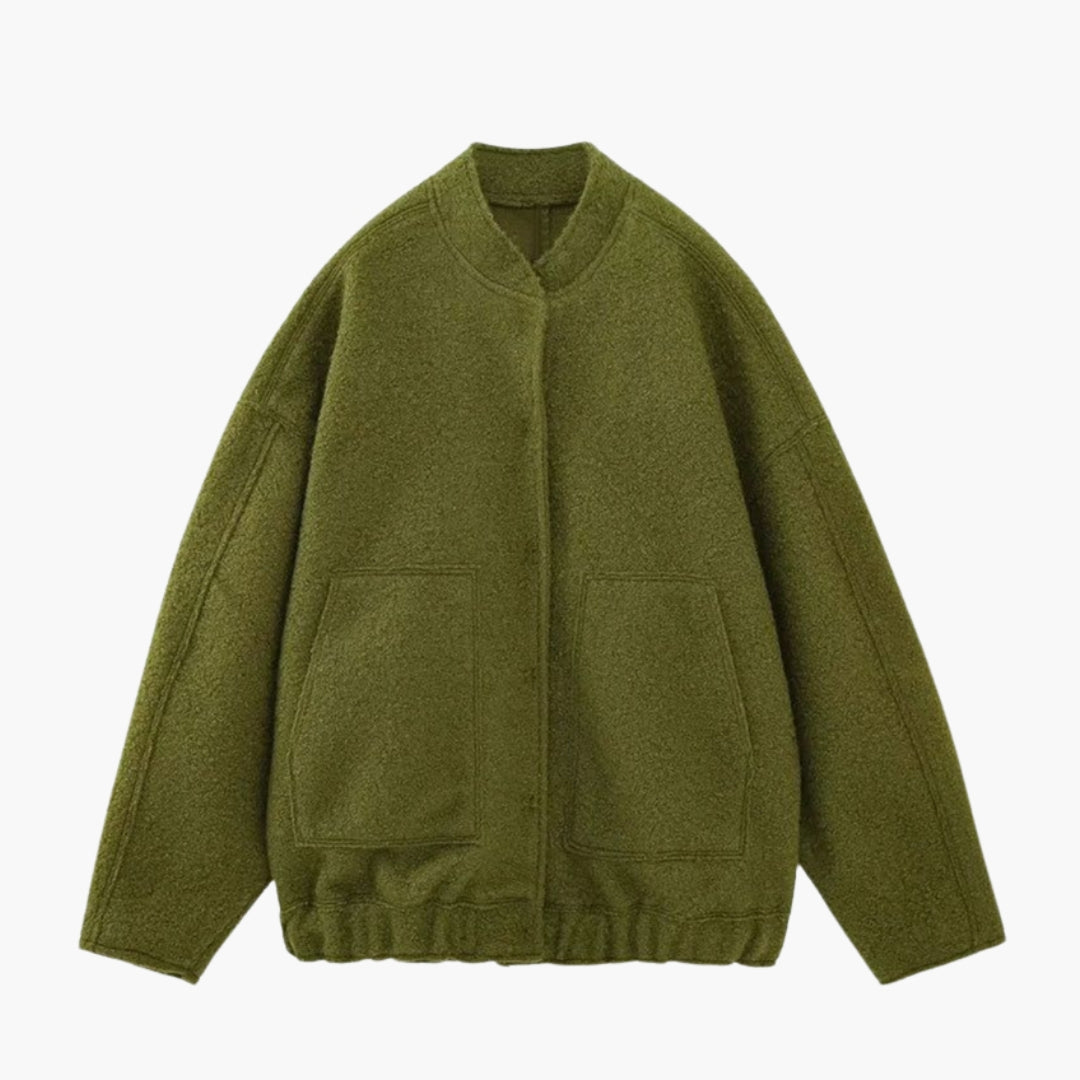 Veste bomber femme avec col montant et poches avant