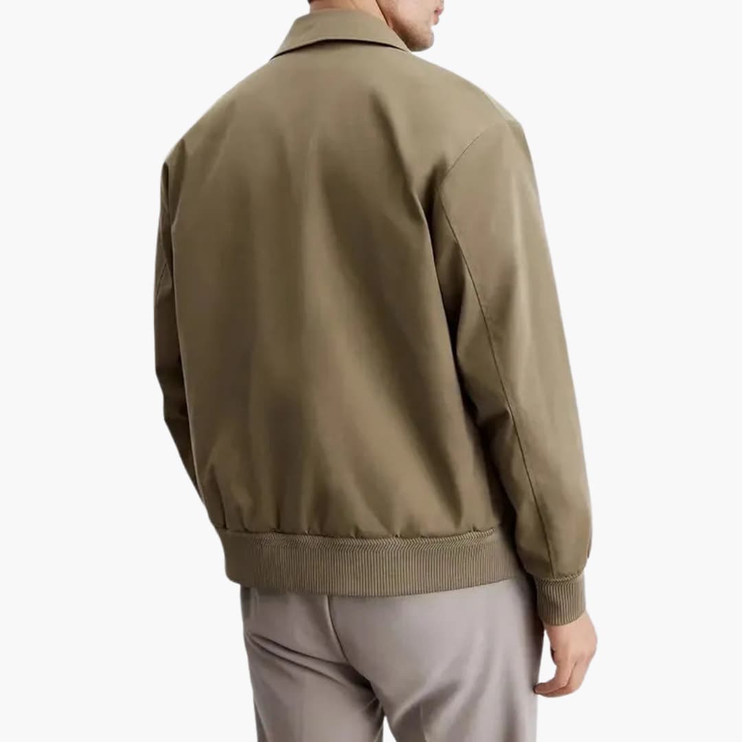 Veste bomber homme à col pointu avec fermeture zippée