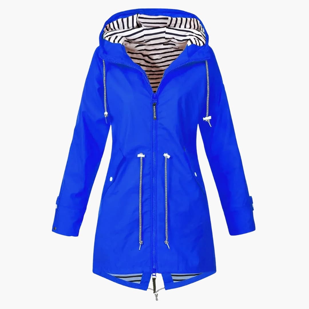 Veste coupe-vent femme longue à capuche
