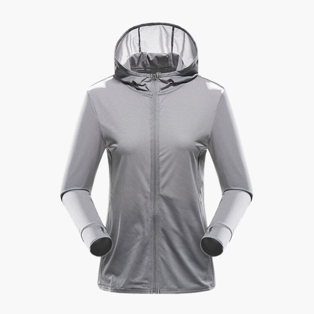 Dame sportvest med hætte og lynlås