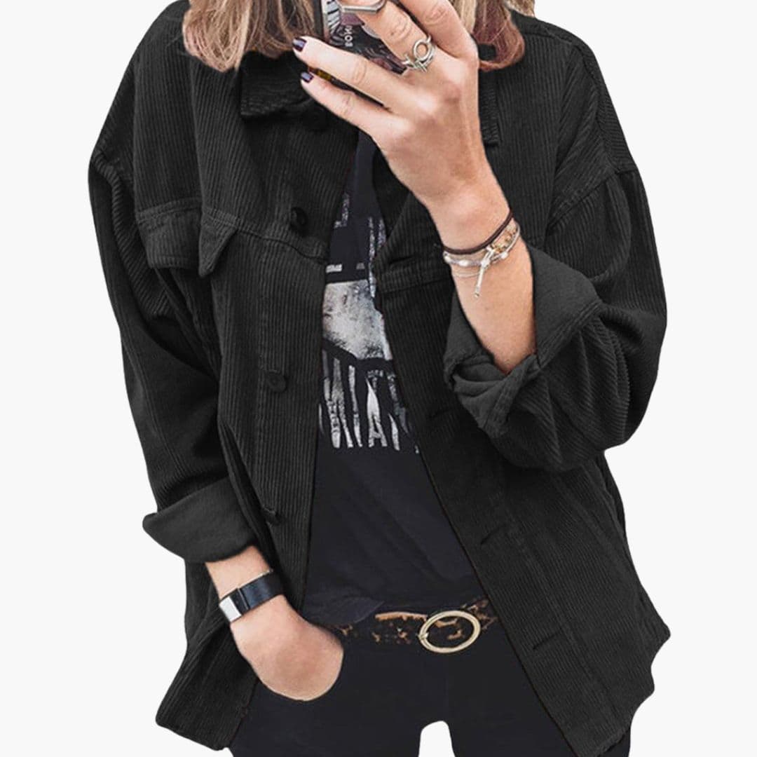 Women's jacket with buttons and patch pockets