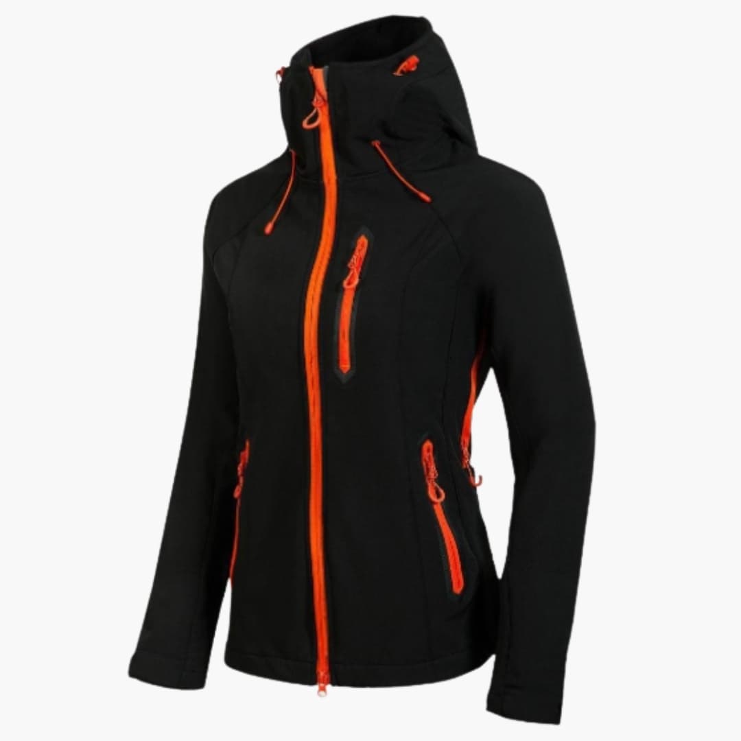 Veste femme avec capuche et fermeture zippée