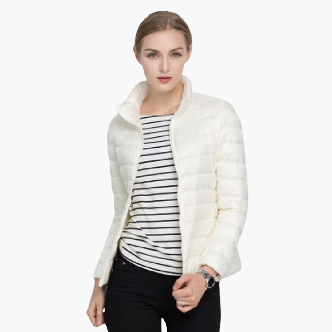 Veste femme matelassée avec fermeture zippée