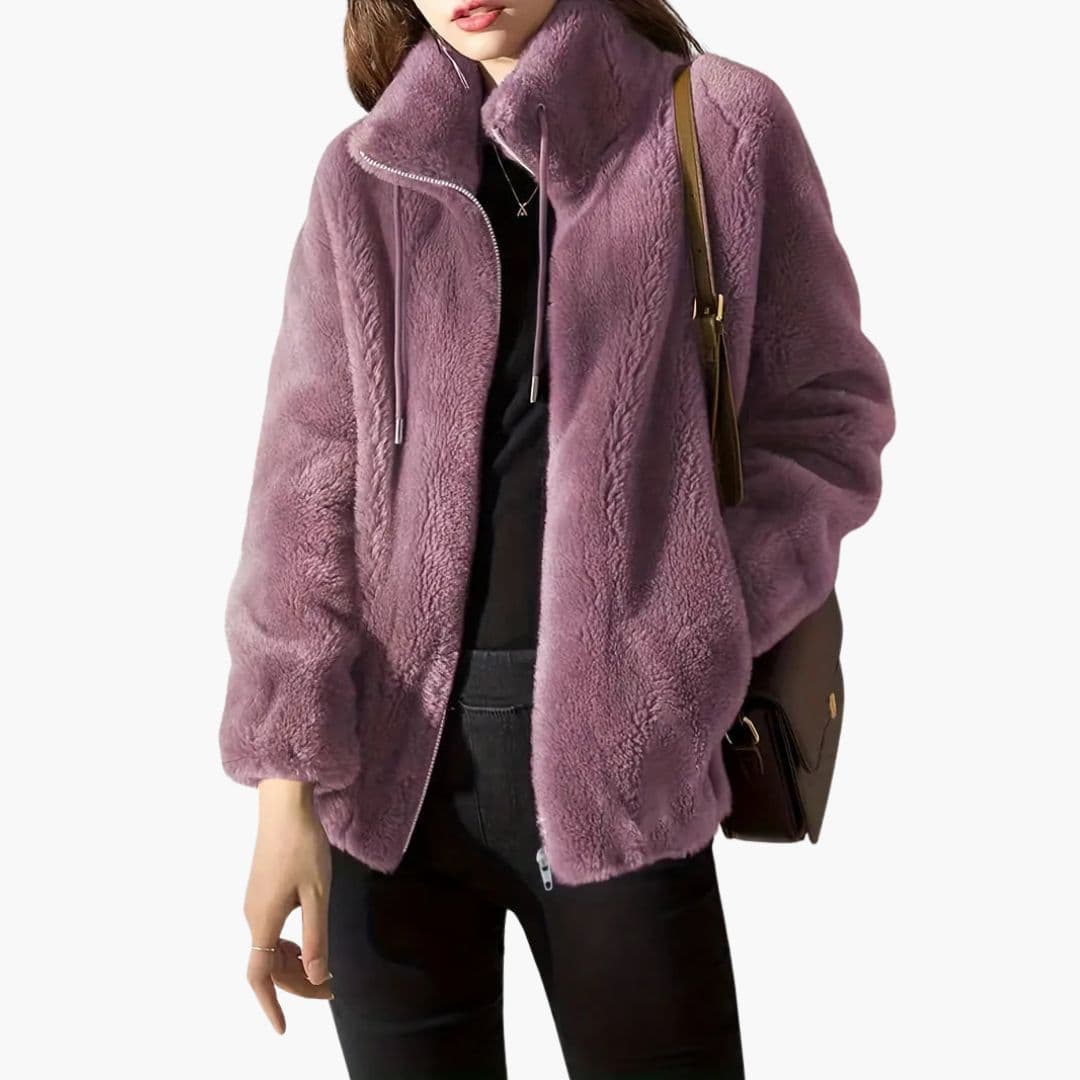 Veste femme zippée avec col montant
