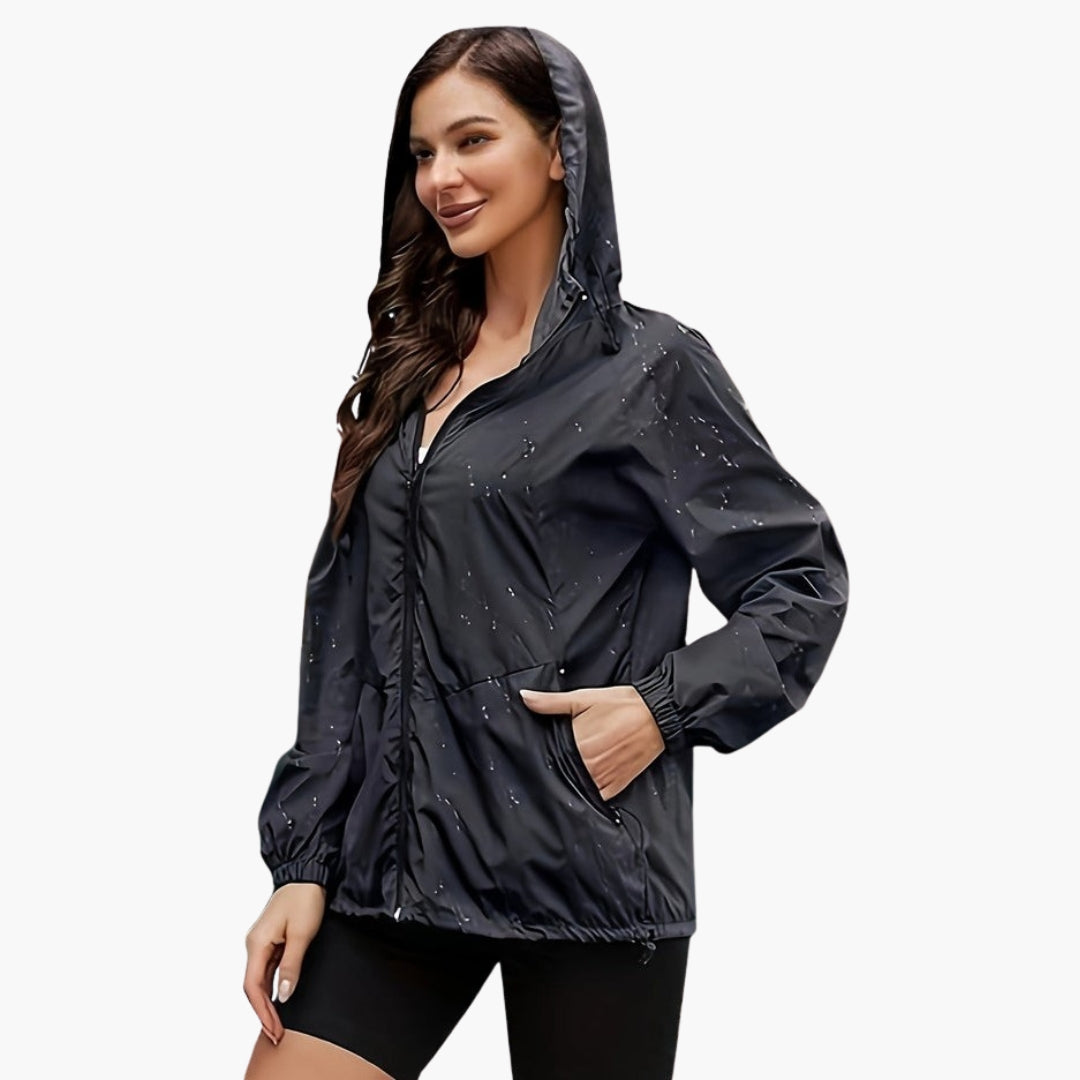 Chaqueta de talla grande para mujer con capucha