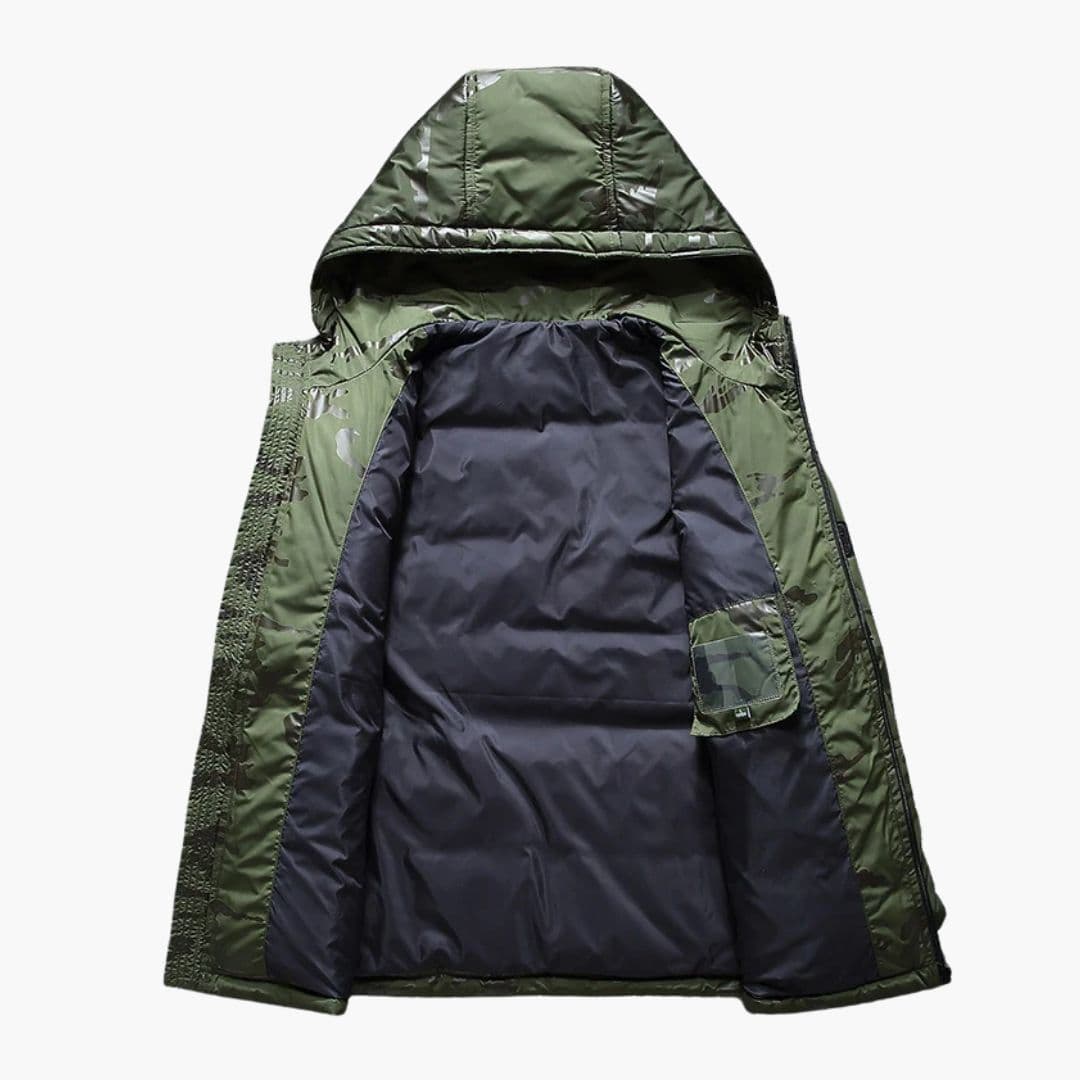 Veste homme à capuche avec doublure isolante