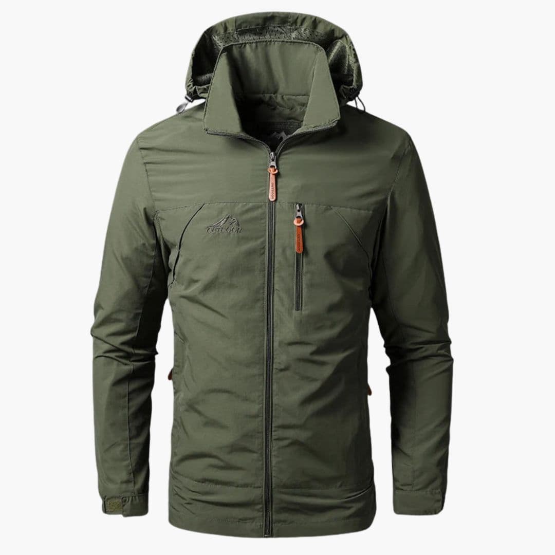 Veste homme à capuche avec fermeture zippée