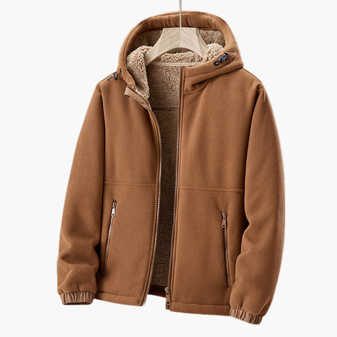Herren-Kapuzenjacke mit Reißverschlusstaschen