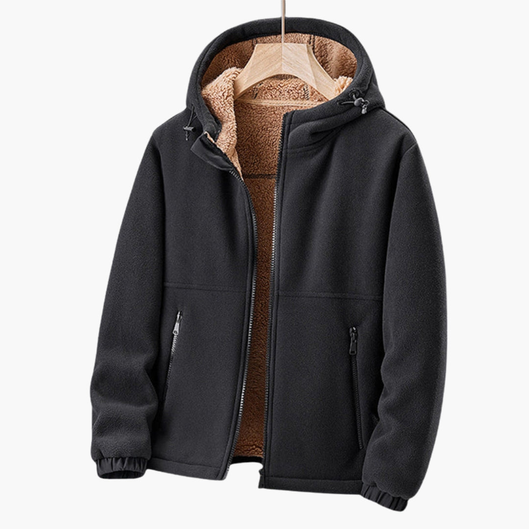 Herren-Kapuzenjacke mit Reißverschlusstaschen