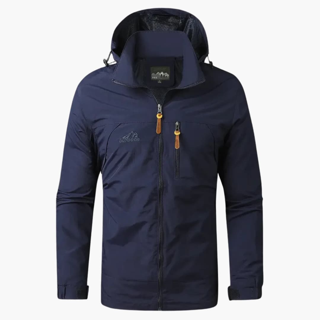 Veste homme avec capuche ajustable et fermeture zippée
