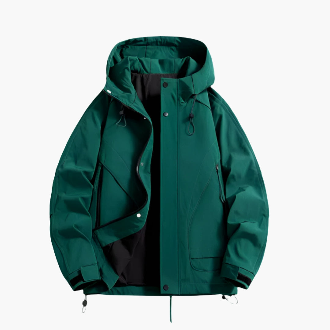 Herrenjacke für den Außenbereich mit verstellbarer Kapuze