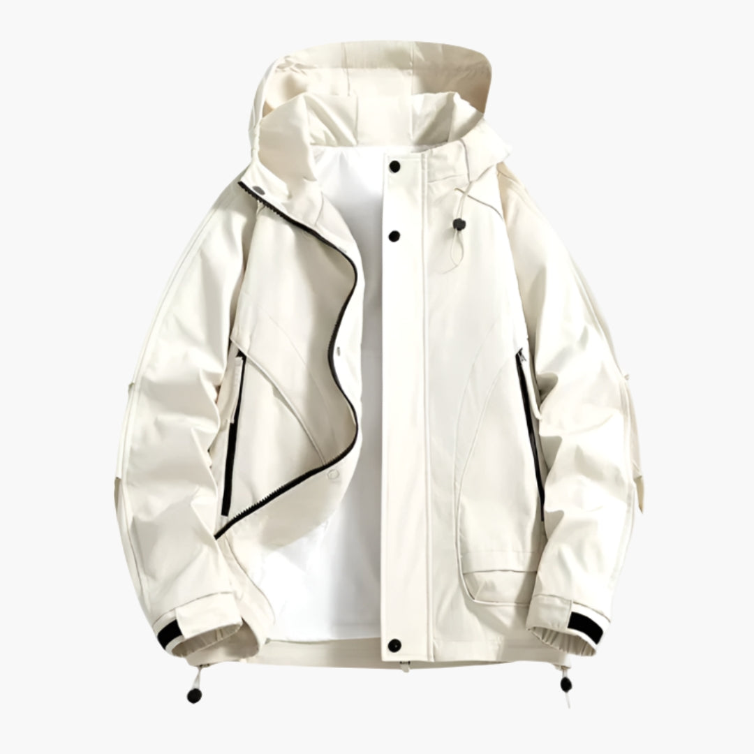 Herrenjacke für den Außenbereich mit verstellbarer Kapuze