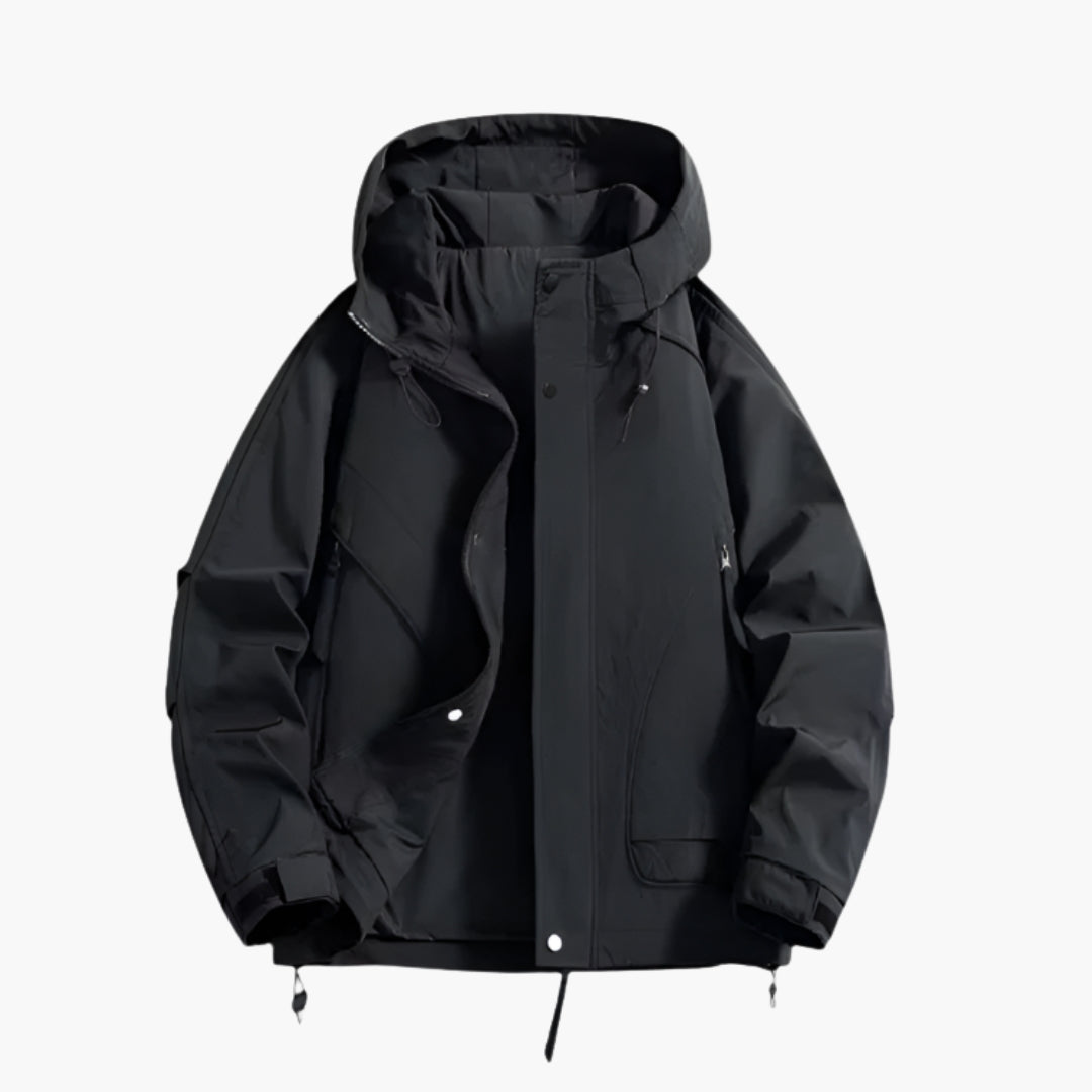 Herrenjacke für den Außenbereich mit verstellbarer Kapuze