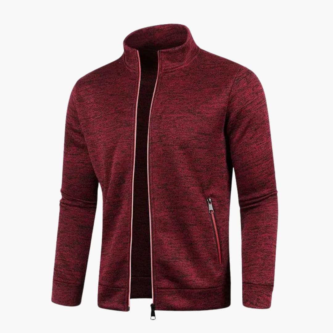 Veste homme zippée à col montant