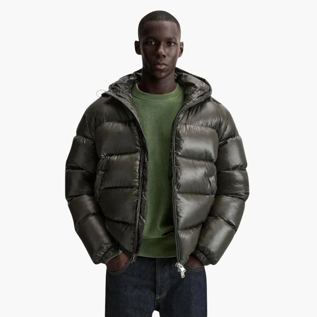 Veste matelassée homme avec capuche et doublure matelassée