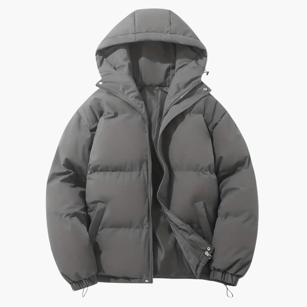 Veste matelassée homme avec capuche et fermeture zippée