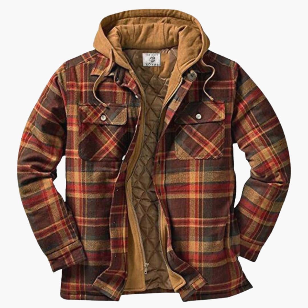 Veste matelassée homme avec motif à carreaux
