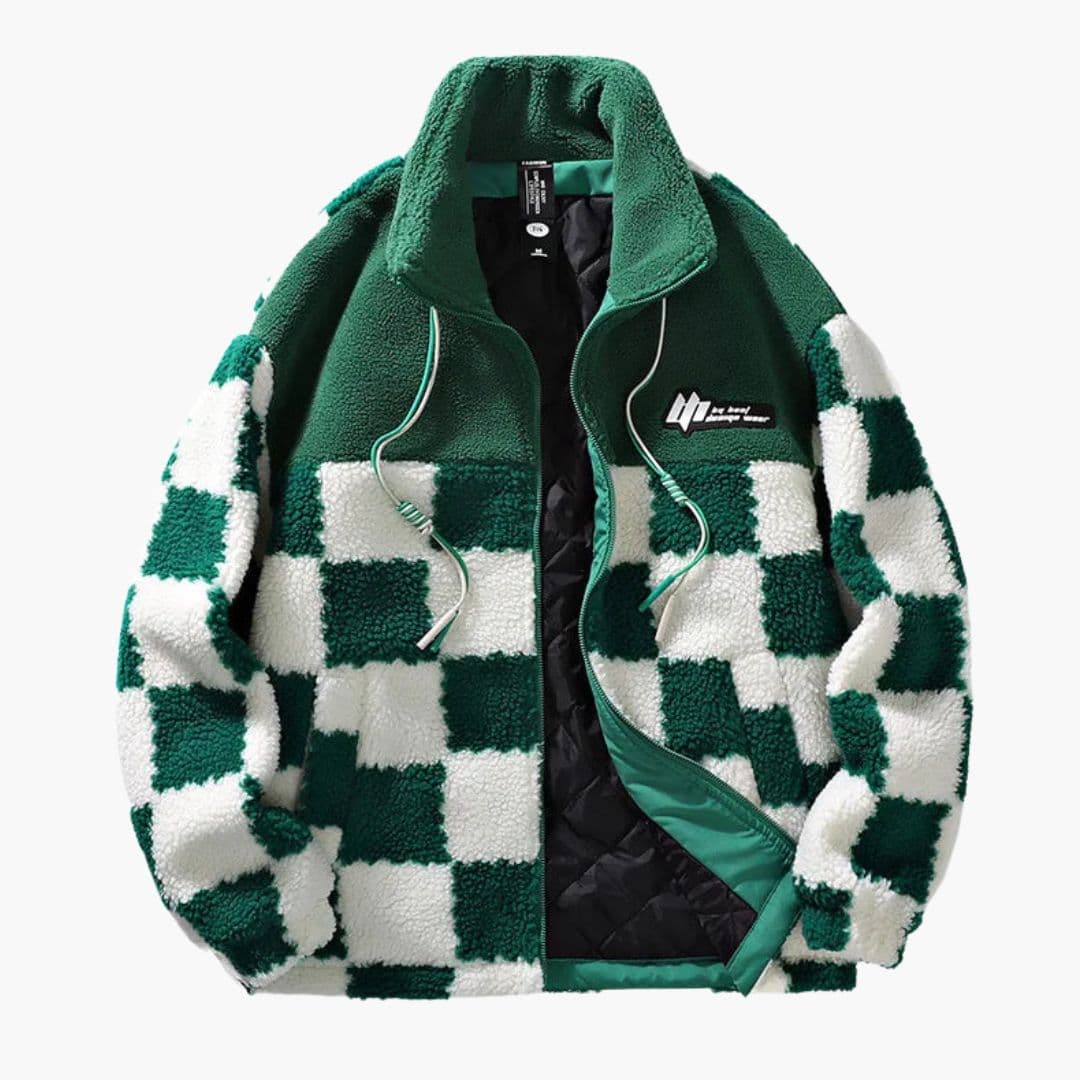 Men's fleece jacket with zipper closure