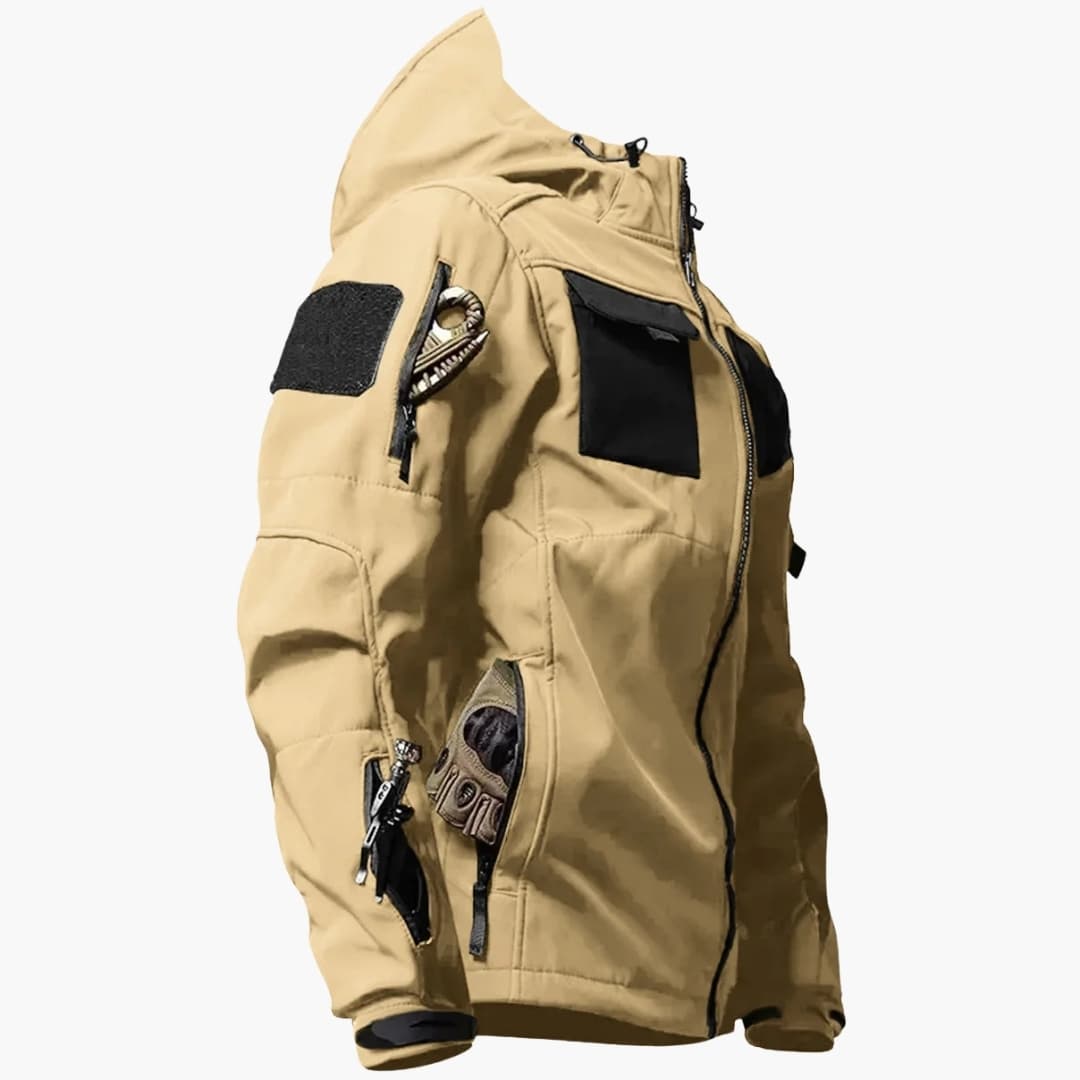 Softshell vest til mænd med hætte og flere lommer